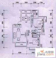 天房美域2室2厅2卫110㎡户型图