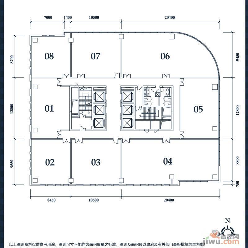 富力大厦1室1厅0卫262.6㎡户型图