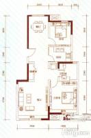 复地温莎堡2室2厅1卫90㎡户型图