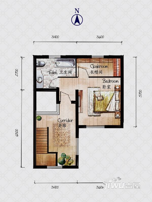 万通新新逸墅4室2厅4卫250㎡户型图