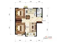 中建幸福城2室2厅1卫85㎡户型图