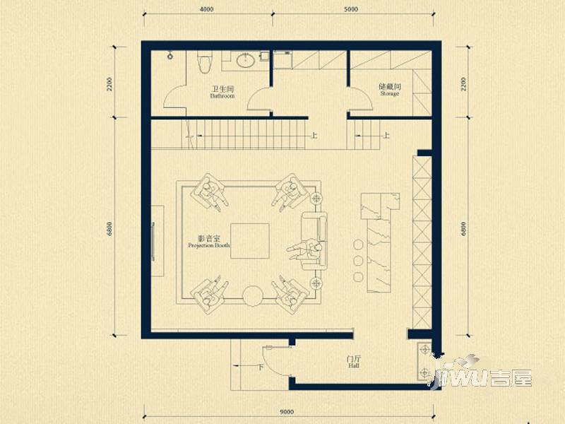 北塘古镇3室4厅4卫310㎡户型图