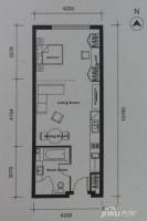 皇冠国际公寓1室1厅1卫68㎡户型图