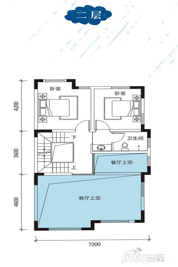 湖语公园3室2厅1卫178㎡户型图