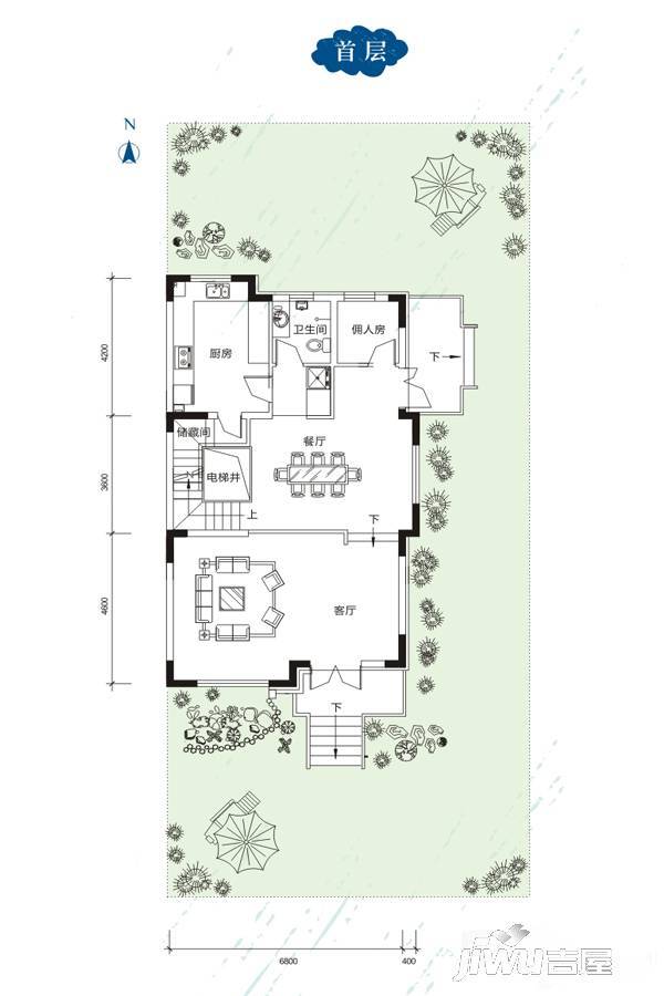 湖语公园4室2厅3卫179㎡户型图