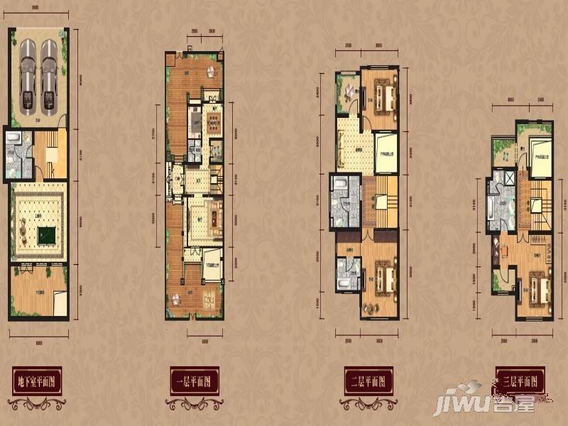 嘉华帕醍欧别墅4室2厅5卫286㎡户型图