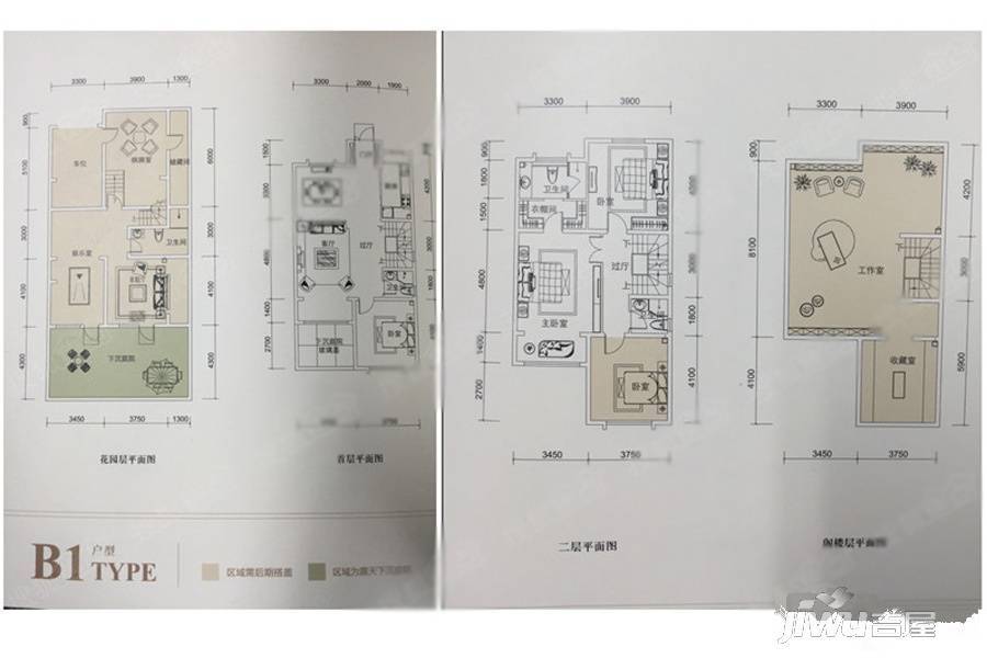 仁爱团泊湖逸湖岸4室2厅5卫户型图