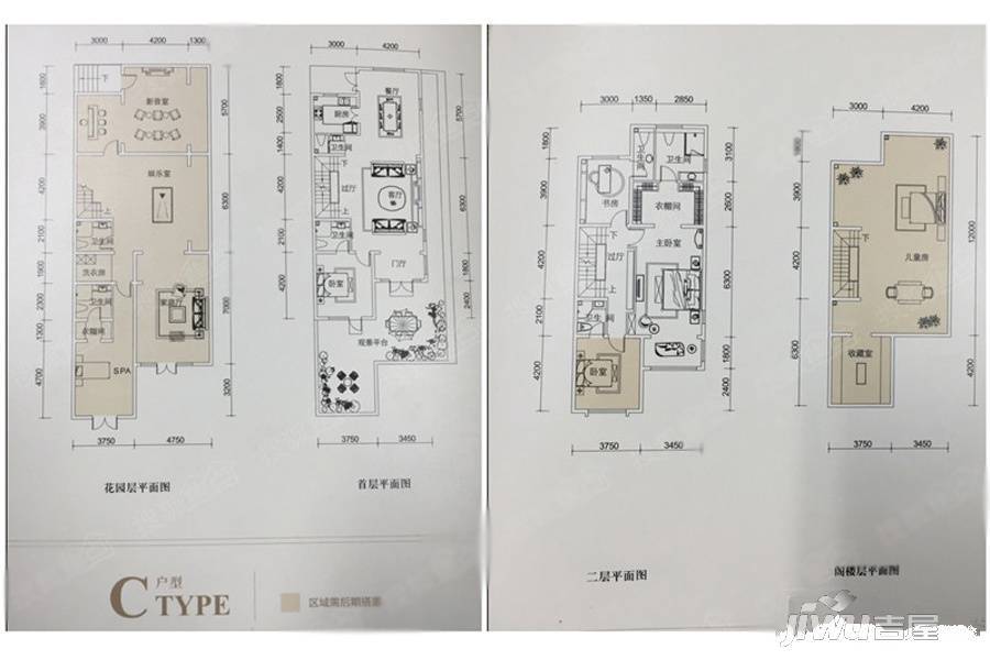 仁爱团泊湖逸湖岸4室2厅6卫户型图