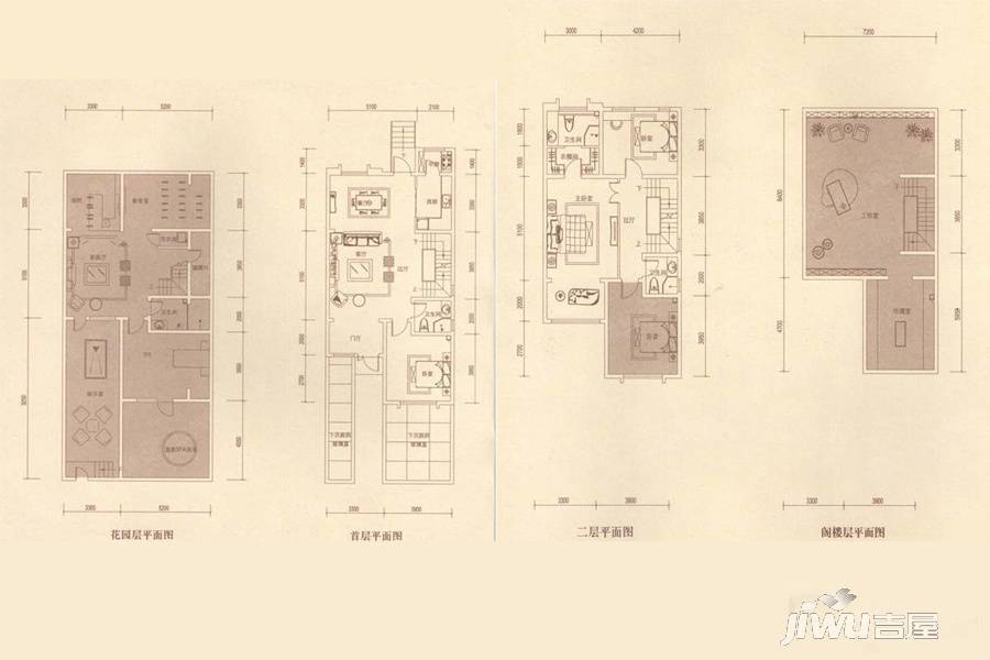 仁爱团泊湖逸湖岸9室3厅4卫户型图