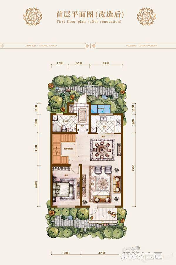 正荣润璟湾5室3厅4卫173㎡户型图