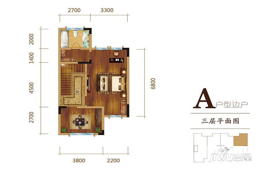 三源英华郡5室2厅4卫225㎡户型图