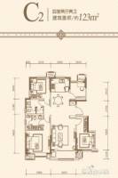 联发红郡4室2厅2卫123㎡户型图