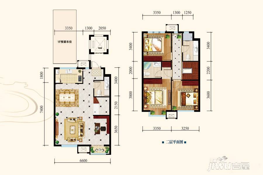 亿利国际生态岛3室2厅3卫147㎡户型图