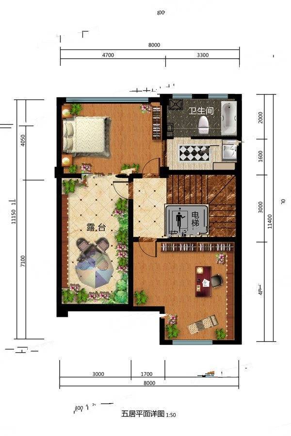 碧桂园时光小镇5室3厅3卫225㎡户型图