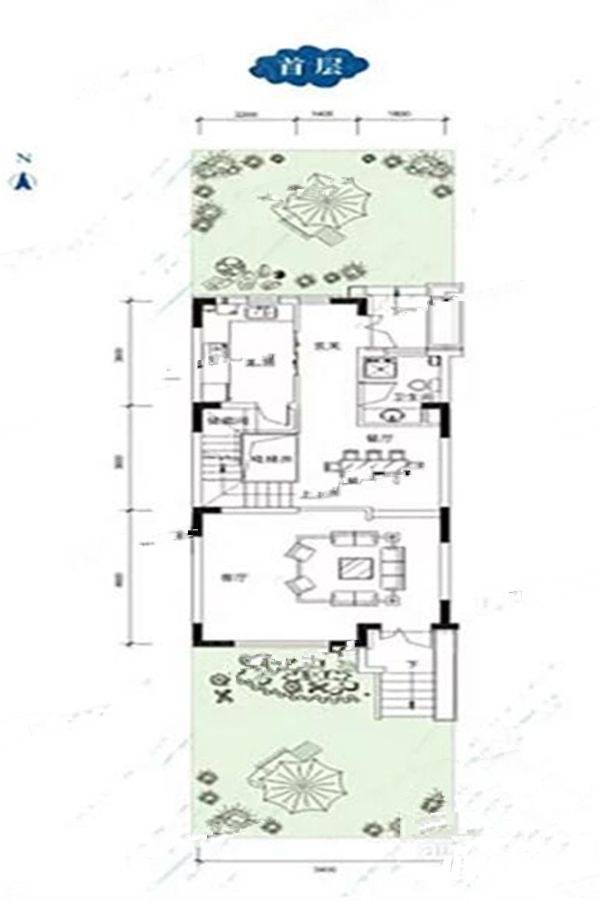 湖语公园3室2厅2卫138㎡户型图