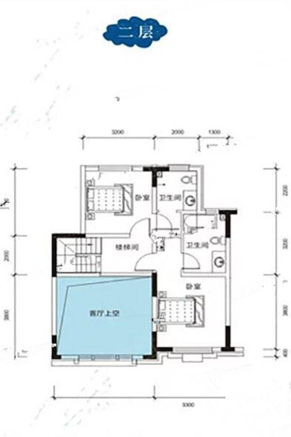 湖语公园3室2厅2卫146㎡户型图