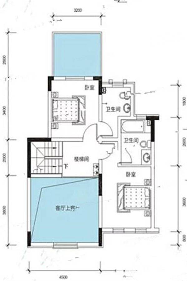 湖语公园3室2厅2卫135㎡户型图