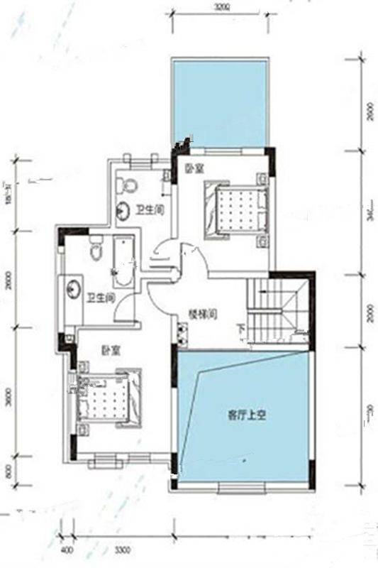 湖语公园3室2厅2卫138㎡户型图