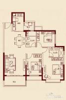 恒大名都3室2厅2卫136.5㎡户型图