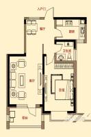 南池御都1室2厅1卫80㎡户型图