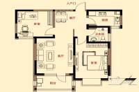 南池御都2室2厅1卫96.4㎡户型图