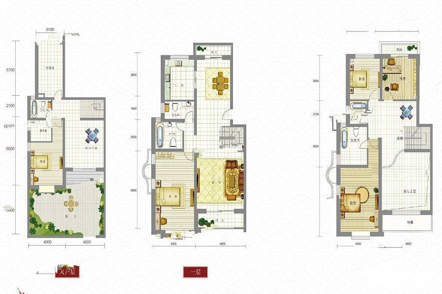 万佳沂河园5室4厅5卫326.6㎡户型图