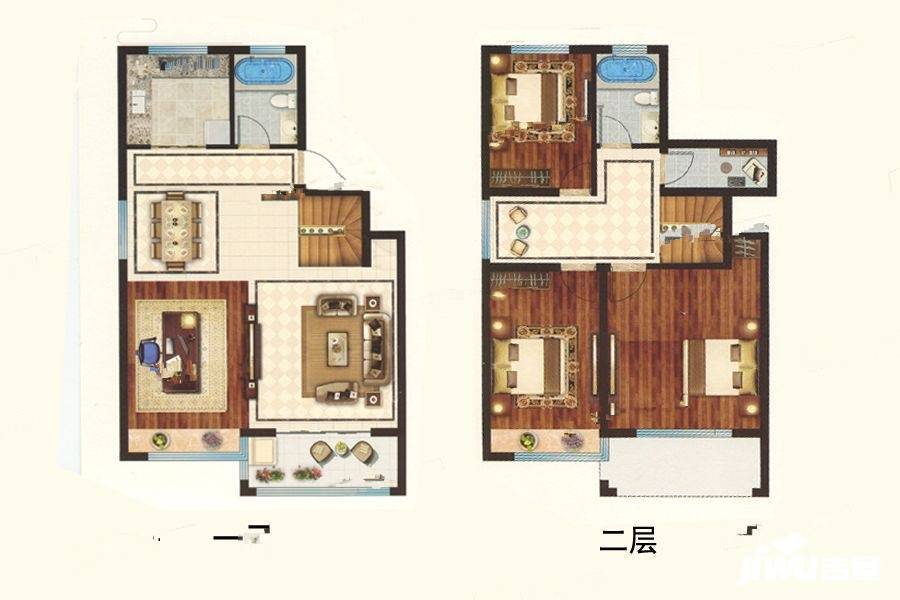 桂雨江南4室3厅2卫140㎡户型图