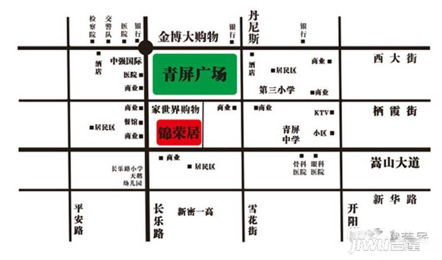 锦荣居位置交通图