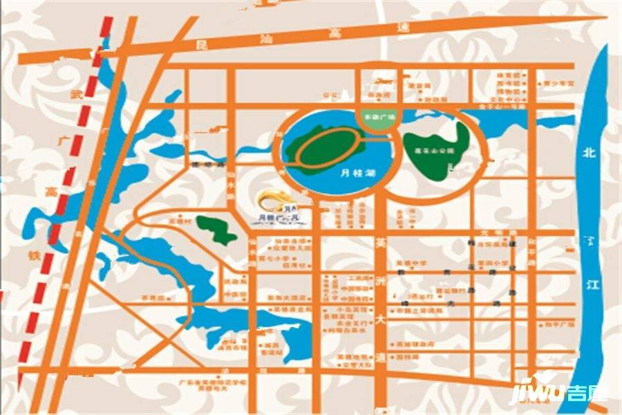 月桂湖花园位置交通图