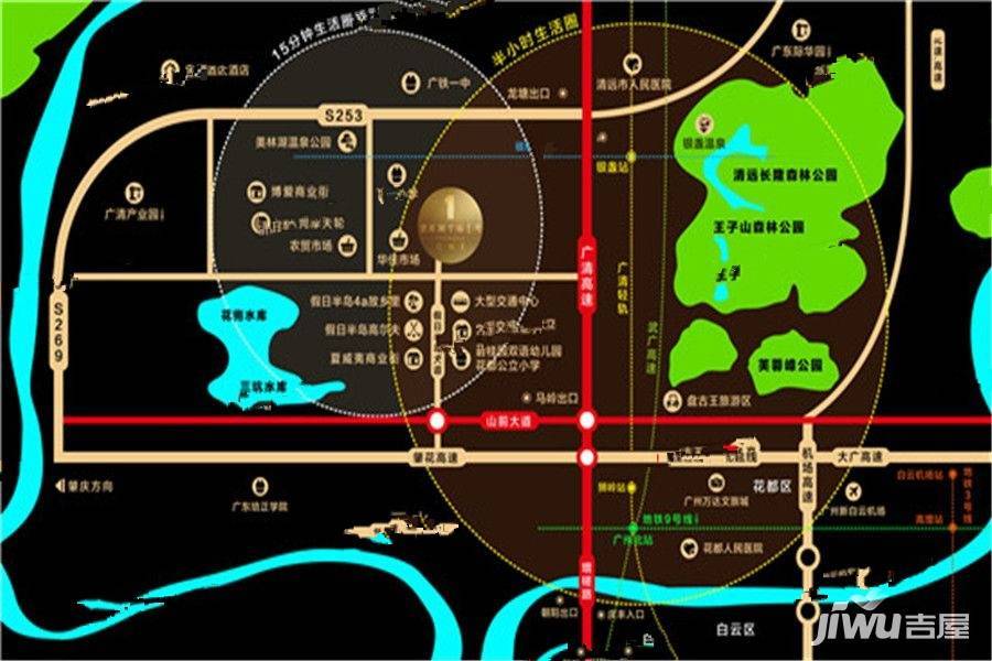 碧桂园半岛1号位置交通图