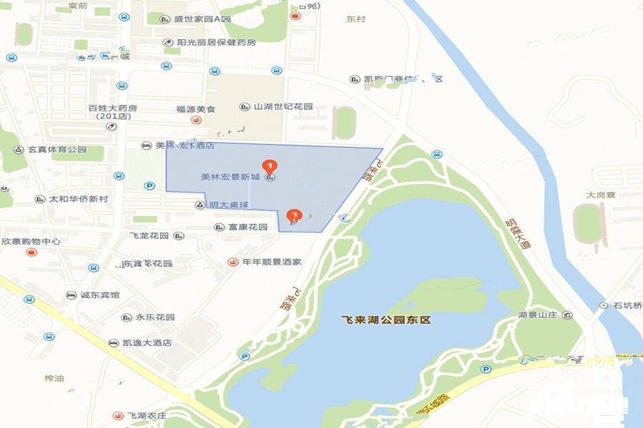 美林宏景新城位置交通图