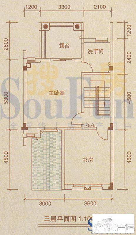 佛冈奥园温泉别墅6室2厅4卫212㎡户型图