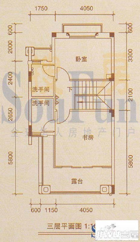 佛冈奥园温泉别墅4室2厅5卫173㎡户型图