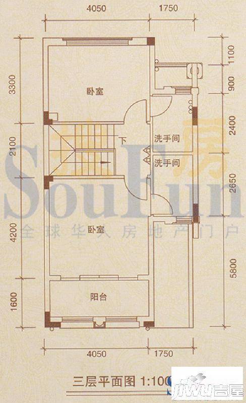 佛冈奥园温泉别墅4室2厅5卫173㎡户型图