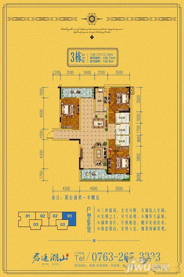 长垣银河君庭户型图图片