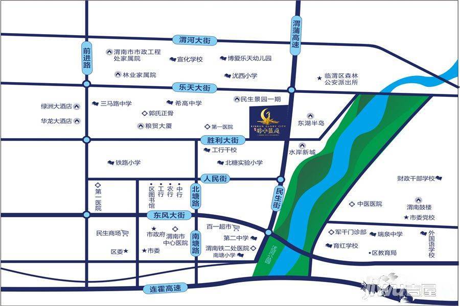 鑫润碧水蓝庭位置交通图1