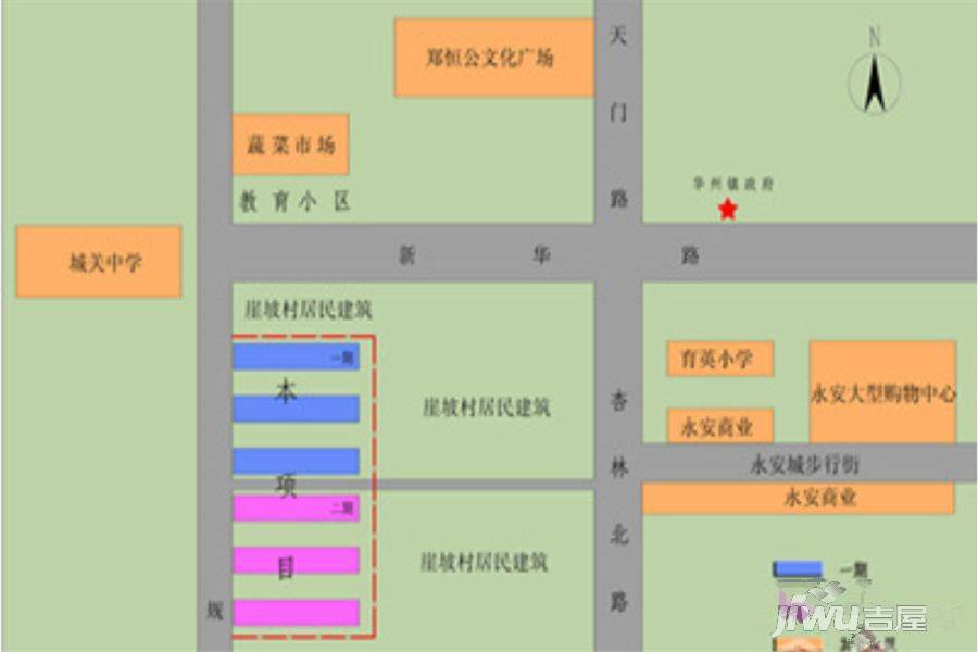华州镇崖坡新型社区位置交通图图片