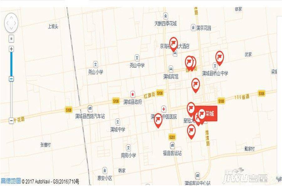 蒲京荣城位置交通图1