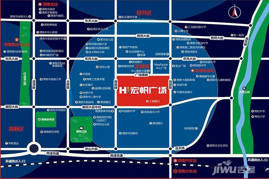 渭南宏帆广场位置交通图图片