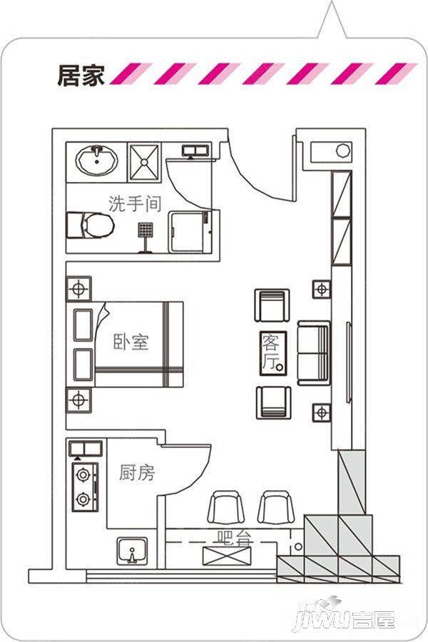 新洲人保大厦1室0厅0卫32.7㎡户型图