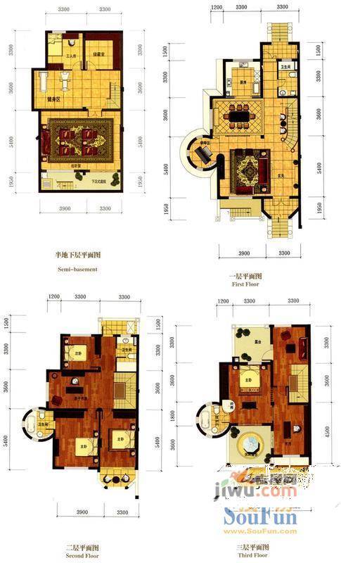 罗马风情城别墅7室2厅4卫378㎡户型图