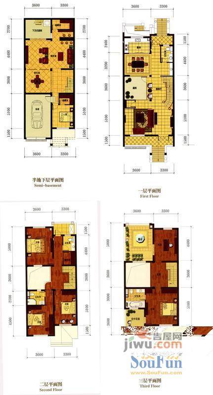 罗马风情城别墅6室2厅4卫383㎡户型图