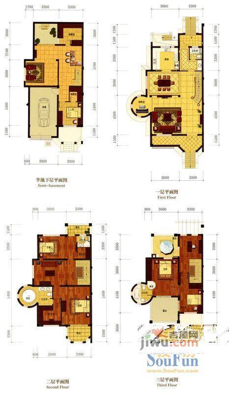 罗马风情城别墅7室2厅4卫395㎡户型图