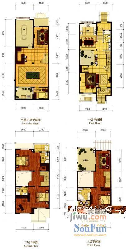 罗马风情城别墅6室2厅4卫373㎡户型图