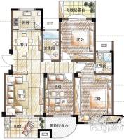 三洋阳光海岸3室2厅2卫123㎡户型图