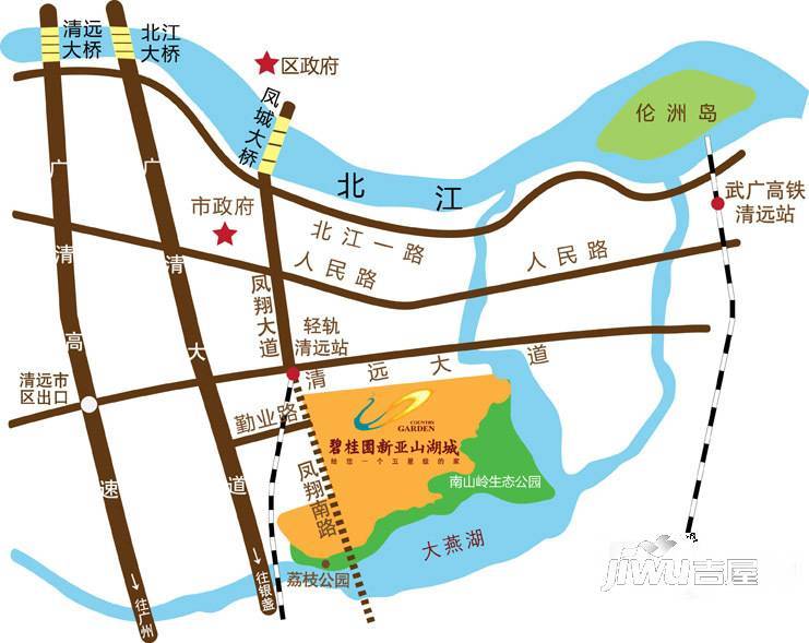 碧桂园山湖城位置交通图图片