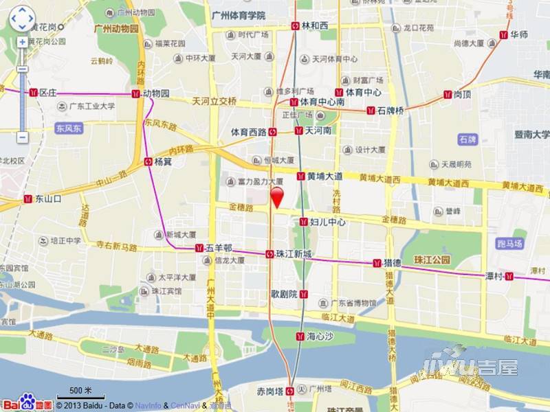 雅居乐珠江新城中心位置交通图图片