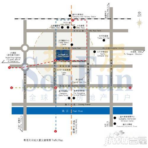 粤海天河城大厦位置交通图图片