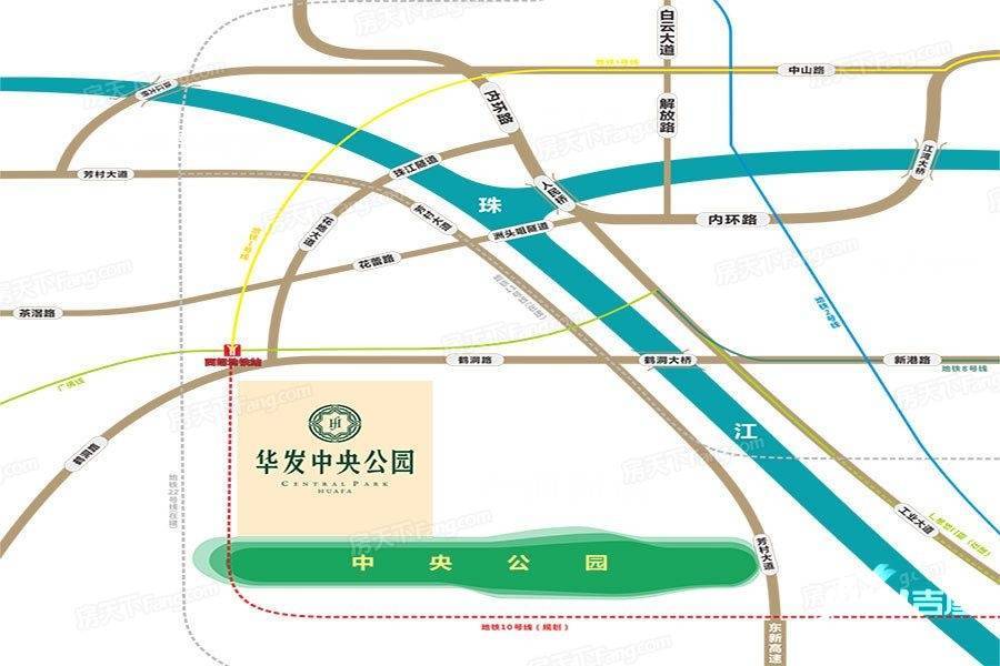 华发中央公园位置交通图图片