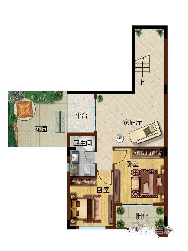 越秀星汇金沙二期别墅4室3厅4卫240㎡户型图